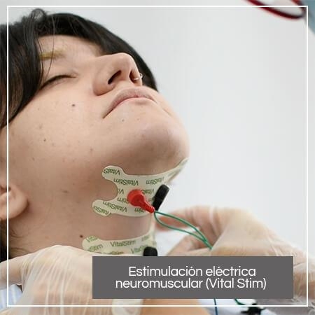Neuromuscular electrical stimulation (Vital Stim)