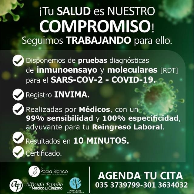 Tests for SARS-COV-2 and COVID19