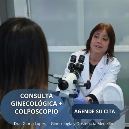 Gynecological consultation with colposcopy