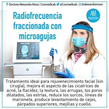 Fractional radiofrequency with microneedles